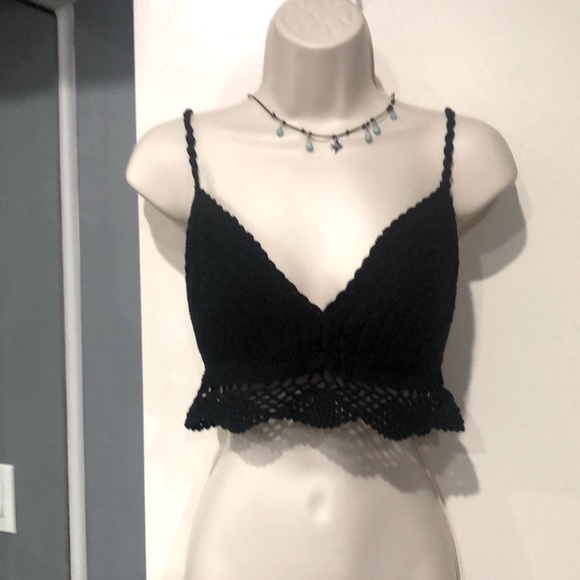 Brandy Melville Tammie Crochet Bralette Honeypunch - Picture 2 of 10